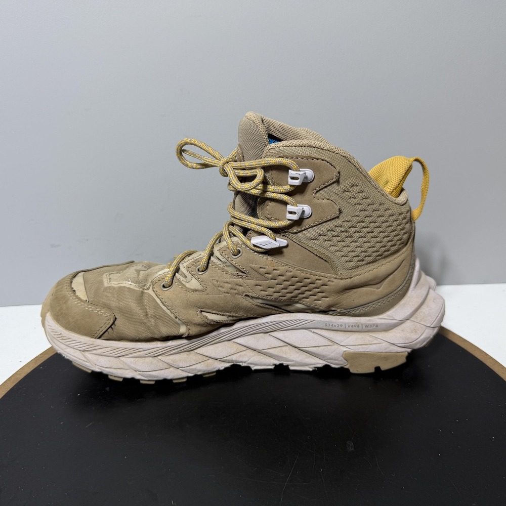 Hoka Anacapa Mid GTX Women Size 8.5 Hiking Boots Dune Tan Waterproof Gorpcore - Picture 6 of 11
